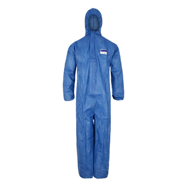 Schutzanzug Einweg pro-plus blau, Kat 3, Typ 5+6
